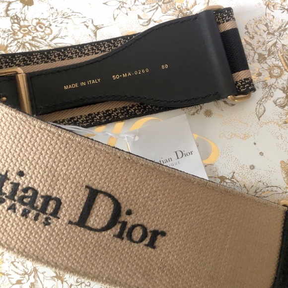 DIOR embroidered canvas belt - Picture 8 of 9